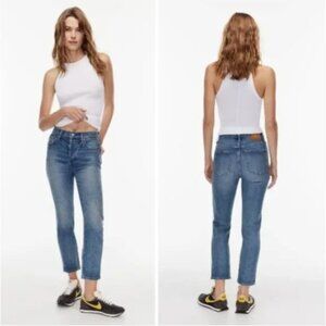 Aritzia Denim Forum The Yoko High Rise Slim Jeans Button Organic Cotton Size 26